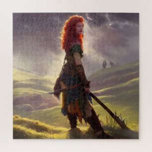 Druid Warrior Princess Fantasy Art Jigsaw Puzzle