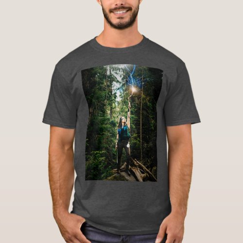 Druide Protector of the forest Photocollage T_Shirt