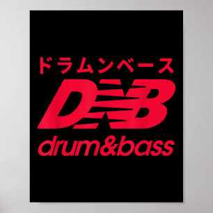 Drum And B Vintage Japanese Electronic Music Poster