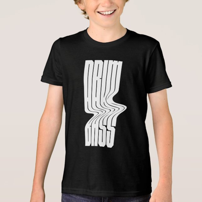 drum and bass bold logo design Tri-Blend shirt (Front)