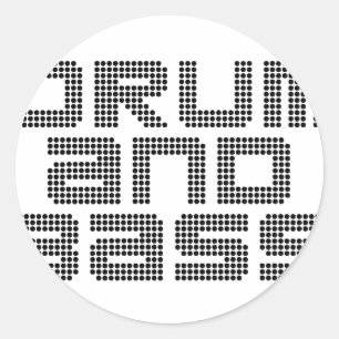 Drum and Bass Classic Round Sticker