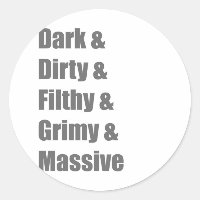 Drum and Bass DnB Electro Dub step Dubstep Grime Classic Round Sticker (Front)