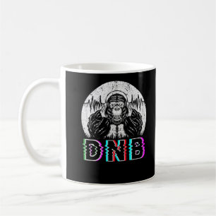 Drum and Bass Electronic Gorilla Vaporwave Music Coffee Mug