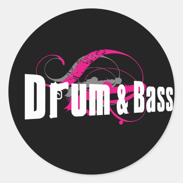 Drum and Bass Mob Classic Round Sticker (Front)