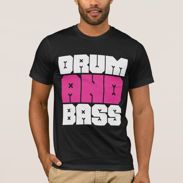 Drum and Bass Music T-Shirt (Front)