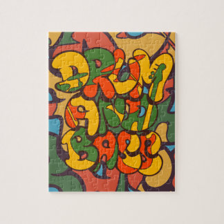 drum and bass reggae color - logo, graffiti, sign jigsaw puzzle