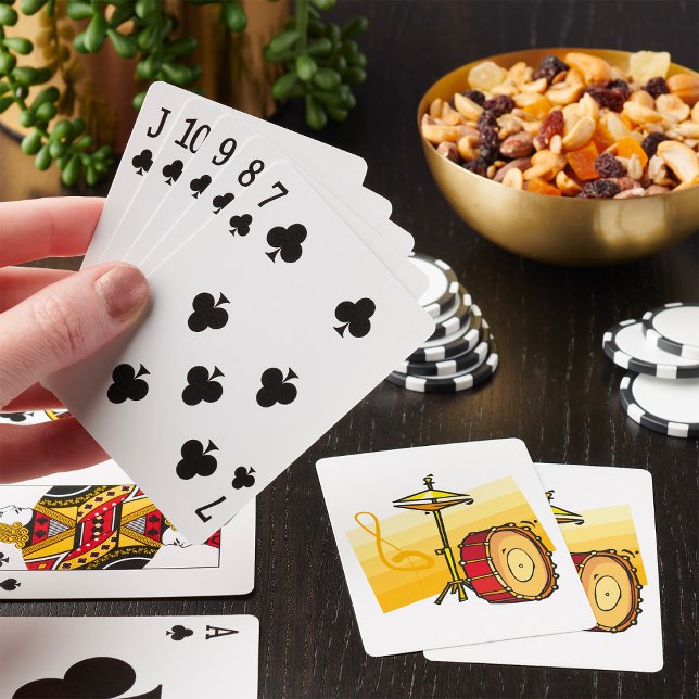 Drum and Cymbal Music Percussion Art Poker Cards (Creator Uploaded)