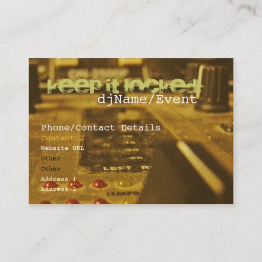 Customizable Drum &amp; Bass Mix Business Card