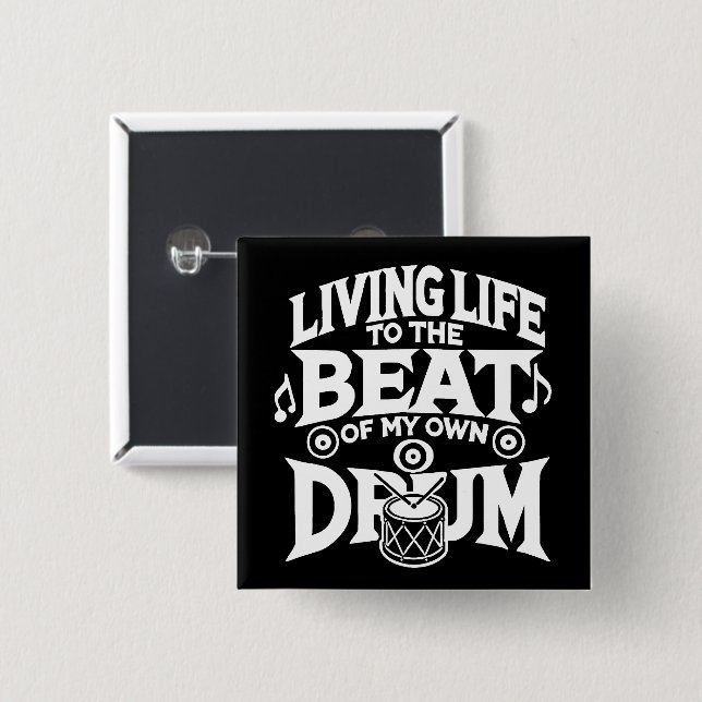 Drum Beat Button (Front & Back)