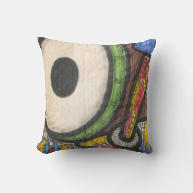 Drum beat throw pillow (Front)