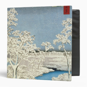 Drum bridge and Setting Sun Hill at Meguro 3 Ring Binder