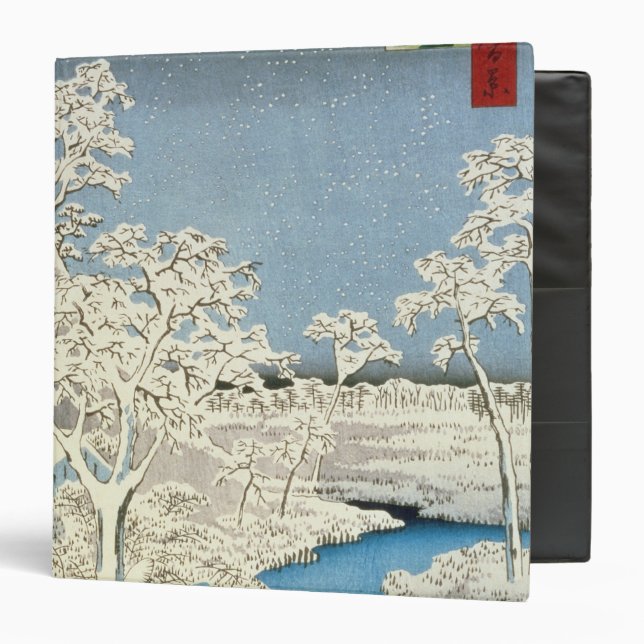 Drum bridge and Setting Sun Hill at Meguro 3 Ring Binder (Front/Inside)