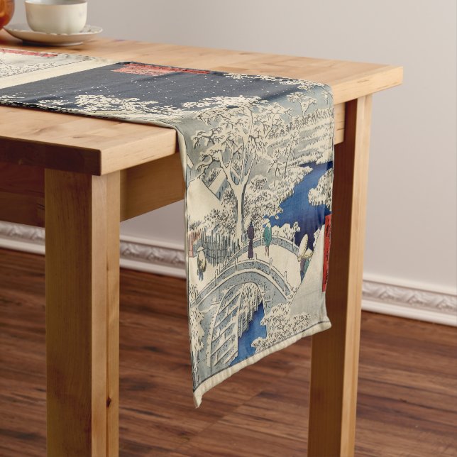 Drum Bridge at Meguro and Sunset Hill. Short Table Runner (In Situ)