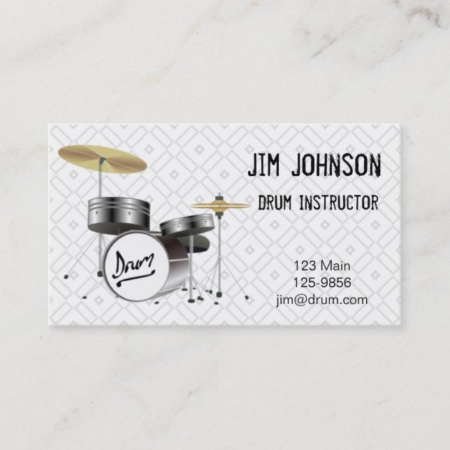 Drum Business Card (Front)