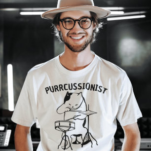 DRUM, CAT DRUMMER FUNNY PUN t-shirt