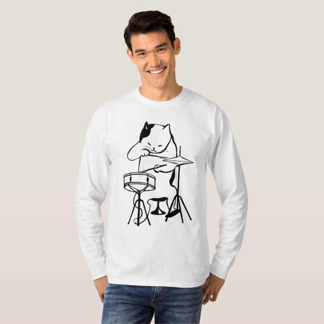 DRUM, Cat DRUMMER t-shirts (Front Full)