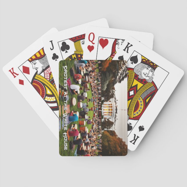 Drum circle at the White House Poker Cards (Back)