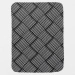 Drum Crosshatch Black Baby Blanket