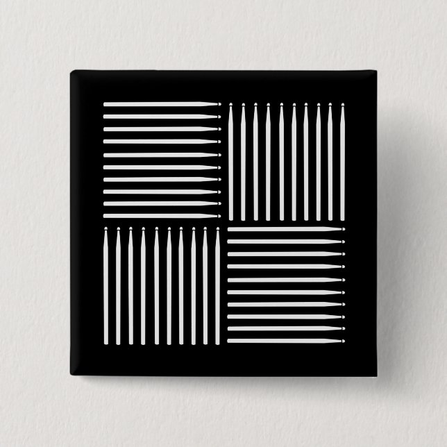 Drum Crosshatch Black Button (Front)