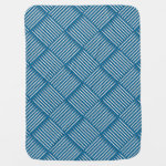 Drum Crosshatch Blue Baby Blanket