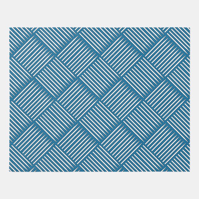 Drum Crosshatch Blue  Rug (Front)