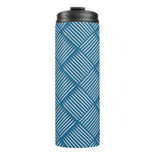 Drum Crosshatch Blue  Thermal Tumbler