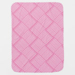 Drum Crosshatch Pink Baby Blanket