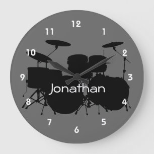 Drum Design Wall Clock