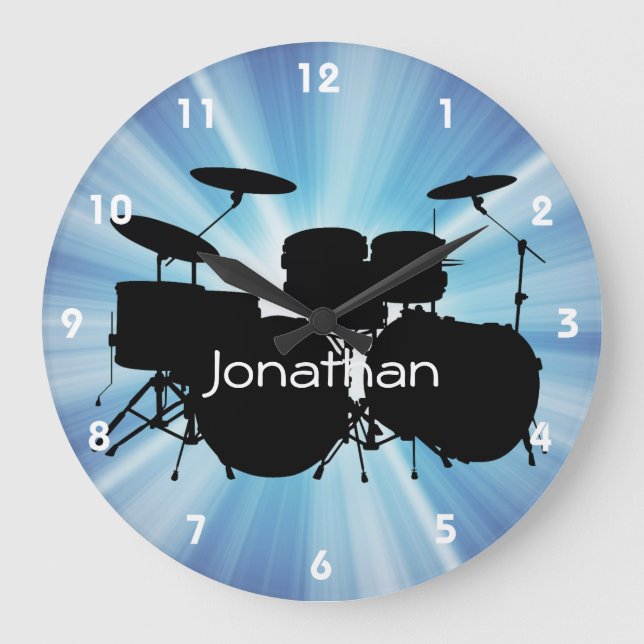 Drum Design Wall Clock (Front)