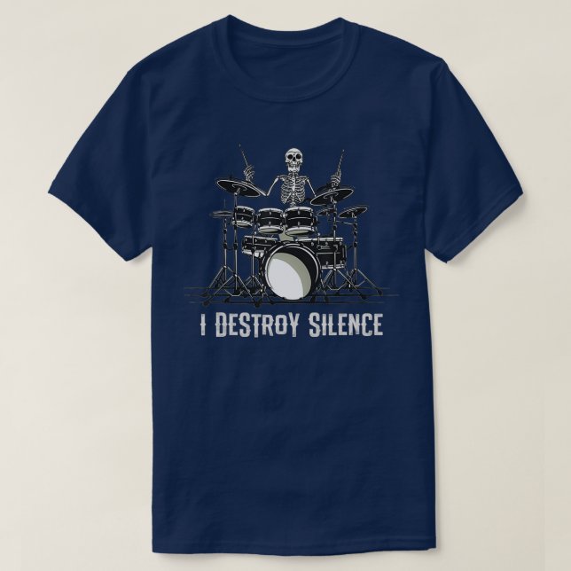 Drum Drummer Heavy Metal Rock Music Band Fun 1  T-Shirt (Design Front)