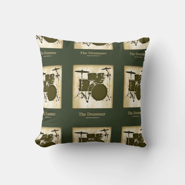 drum / drums decor idea throw pillow (Front)
