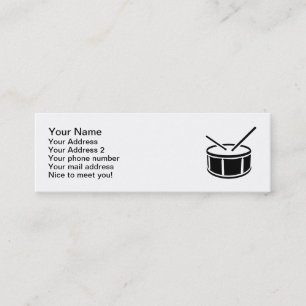 Drum drumsticks mini business card