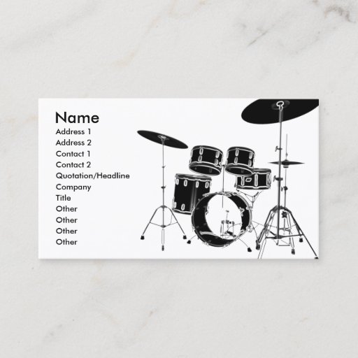 Customizable drum_edge business card