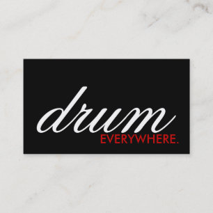 DRUM everywhere. (color customizable) Business Card
