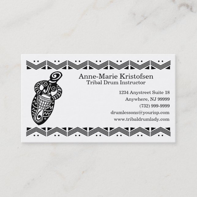 Drum Goddess v.2 Business Card (Front)