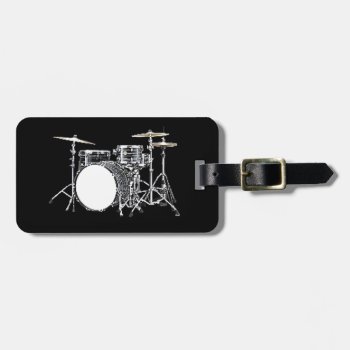 "drum Kit 2" Design Gifts And Products Luggage Tag by yackerscreations at Zazzle