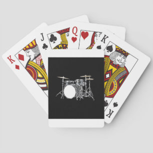 "Drum Kit 2" design gifts and products Poker Cards