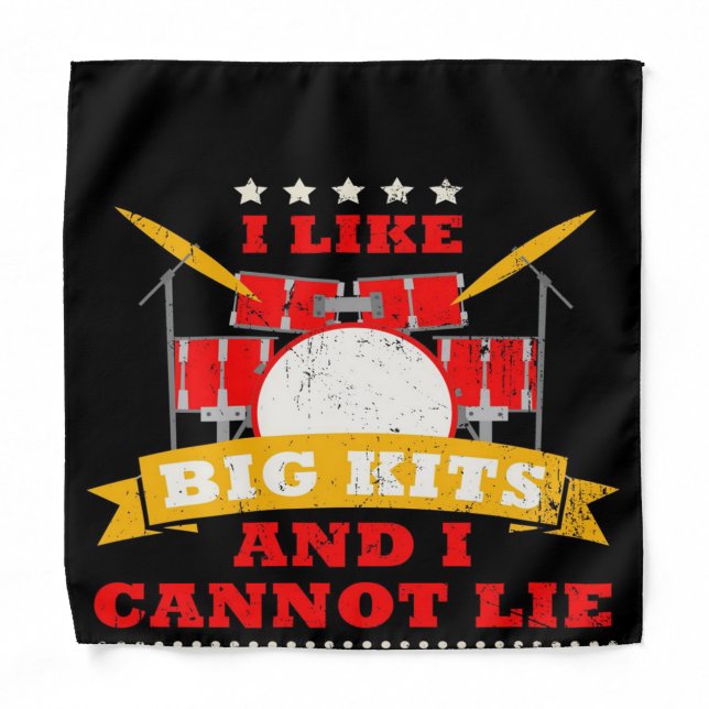 Drum Kit Band Drummer_Blanket Bandana (Front)