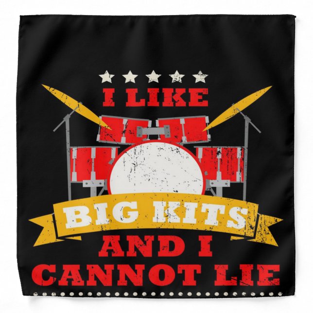 Drum Kit Band Drummer_Blanket Bandana (Front)