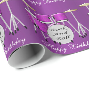 Drum Kit Birthday Wrapping Paper