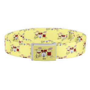 Drum kit cartoon illustration  belt