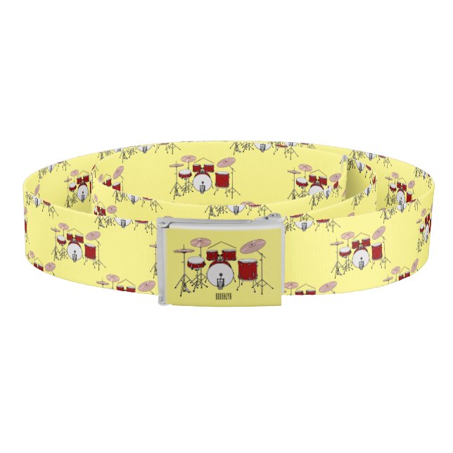 Drum kit cartoon illustration  belt (Coil)