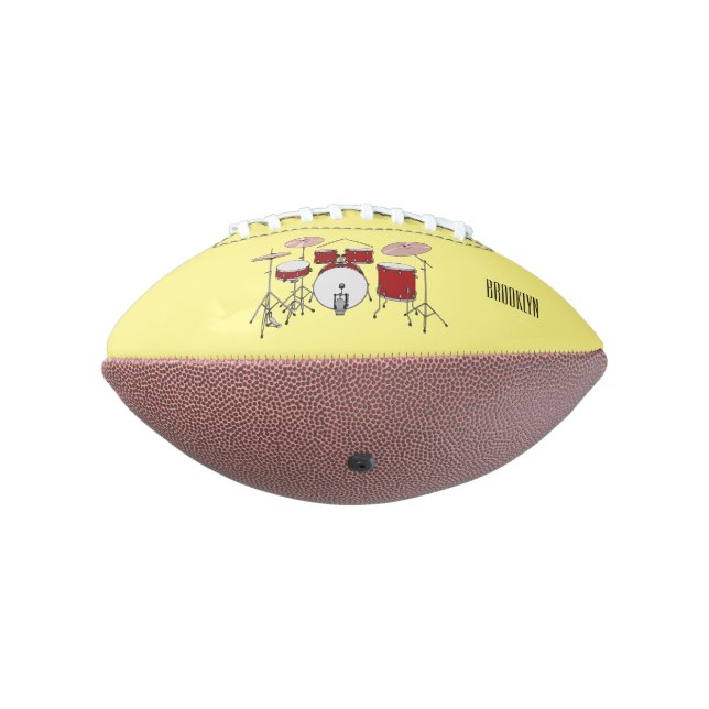 Drum kit cartoon illustration  football (Rotated 270)