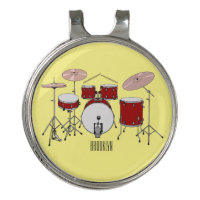 Drum kit cartoon illustration