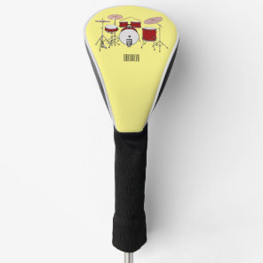 Drum kit cartoon illustration  golf head cover