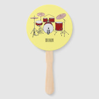Drum kit cartoon illustration