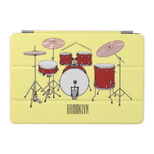 Drum kit cartoon illustration iPad mini cover