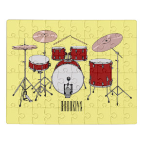 Drum kit cartoon illustration  jigsaw puzzle