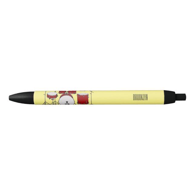 Drum kit cartoon illustration  pen (Front)