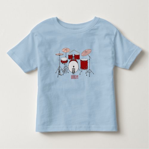 Drum kit cartoon illustration  toddler t_shirt